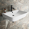 Arezzo Thin Edge Wall Hung Basin (600mm Wide - Matt White)
