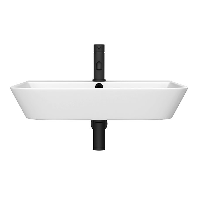 Arezzo Thin Edge Wall Hung Basin (600mm Wide - Matt White)