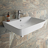 Arezzo Thin Edge Wall Hung Basin (600mm Wide - Gloss White)