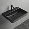 Arezzo Thin Edge Wall Hung Basin (600mm Wide - Matt Black)