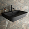 Arezzo Thin Edge Wall Hung Basin (600mm Wide - Matt Black)