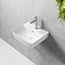 Arezzo Thin Edge Wall Hung Cloakroom Basin (400mm Wide - Gloss White)