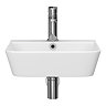 Arezzo Thin Edge Wall Hung Cloakroom Basin (400mm Wide - Gloss White)
