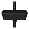 Arezzo Thin Edge Wall Hung Cloakroom Basin (400mm Wide - Matt Black)