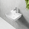 Arezzo Thin Edge Wall Hung Cloakroom Basin (400mm Wide - Matt White)