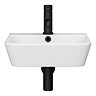 Arezzo Thin Edge Wall Hung Cloakroom Basin (400mm Wide - Matt White)
