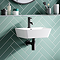 Arezzo Thin Edge Wall Hung Cloakroom Basin (400mm Wide - Matt White)