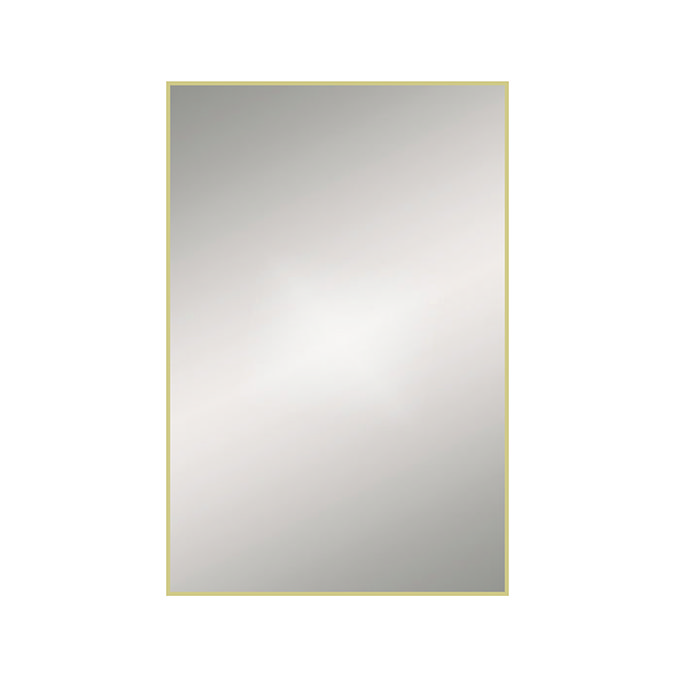 Arezzo Thin Frame 400 x 600mm Rectangular Mirror - Brushed Brass