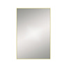 Arezzo Thin Frame 400 x 600mm Rectangular Mirror - Brushed Brass