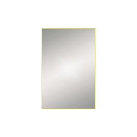 Arezzo Thin Frame 400 x 600mm Rectangular Mirror - Brushed Brass