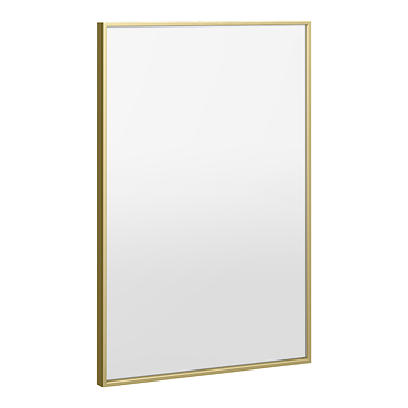 Arezzo Thin Frame 400 x 600mm Rectangular Mirror - Brushed Brass