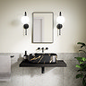Arezzo Thin Frame 400 x 600mm Rectangular Mirror - Matt Black