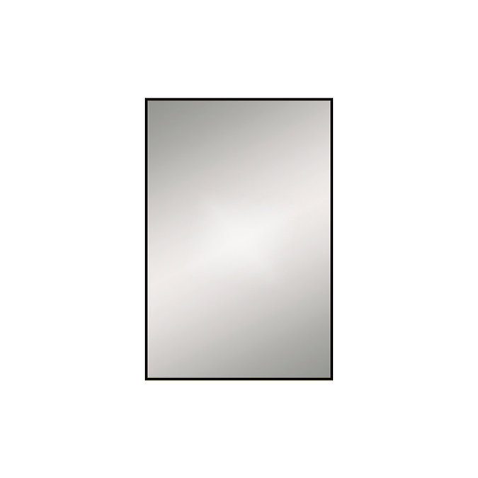 Arezzo Thin Frame 400 x 600mm Rectangular Mirror - Matt Black