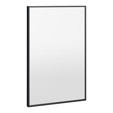 Arezzo Thin Frame 400 x 600mm Rectangular Mirror - Matt Black