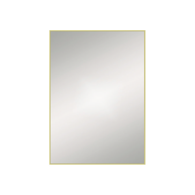 Arezzo Thin Frame 500 x 700mm Rectangular Mirror - Brushed Brass