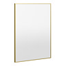Arezzo Thin Frame 500 x 700mm Rectangular Mirror - Brushed Brass