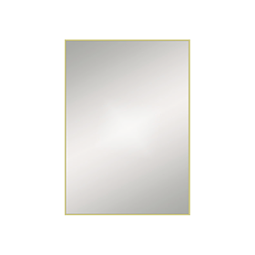Arezzo Thin Frame 500 x 700mm Rectangular Mirror - Brushed Brass