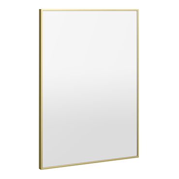 Arezzo Thin Frame 500 x 700mm Rectangular Mirror - Brushed Brass