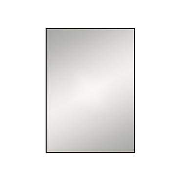 Arezzo Thin Frame 500 x 700mm Rectangular Mirror - Matt Black