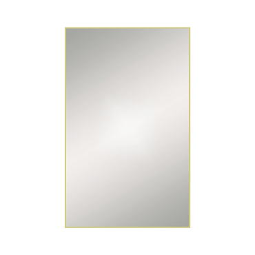 Arezzo Thin Frame 500 x 800mm Rectangular Mirror - Brushed Brass