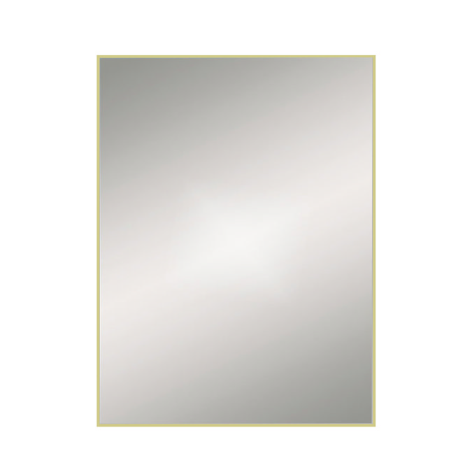 Arezzo Thin Frame 600 x 800mm Rectangular Mirror - Brushed Brass