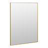 Arezzo Thin Frame 600 x 800mm Rectangular Mirror - Brushed Brass