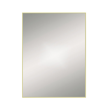 Arezzo Thin Frame 600 x 800mm Rectangular Mirror - Brushed Brass