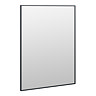 Arezzo Thin Frame 600 x 800mm Rectangular Mirror - Matt Black