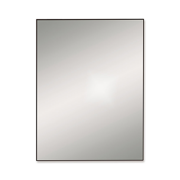 Arezzo Thin Frame 600 x 800mm Rectangular Mirror - Matt Black