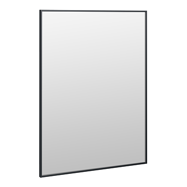 Arezzo Thin Frame 600 x 800mm Rectangular Mirror - Matt Black