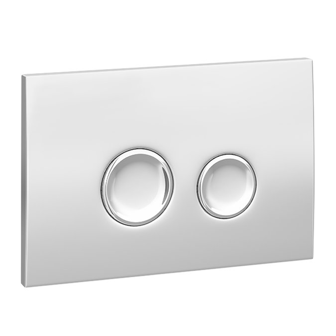 Arezzo Toilet Cistern Frame with Chrome Dual Flush Plate for Wall Hung Pans - Round Buttons