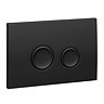 Arezzo Toilet Cistern Frame with Matt Black Dual Flush Plate for Wall Hung Pans - Round Buttons