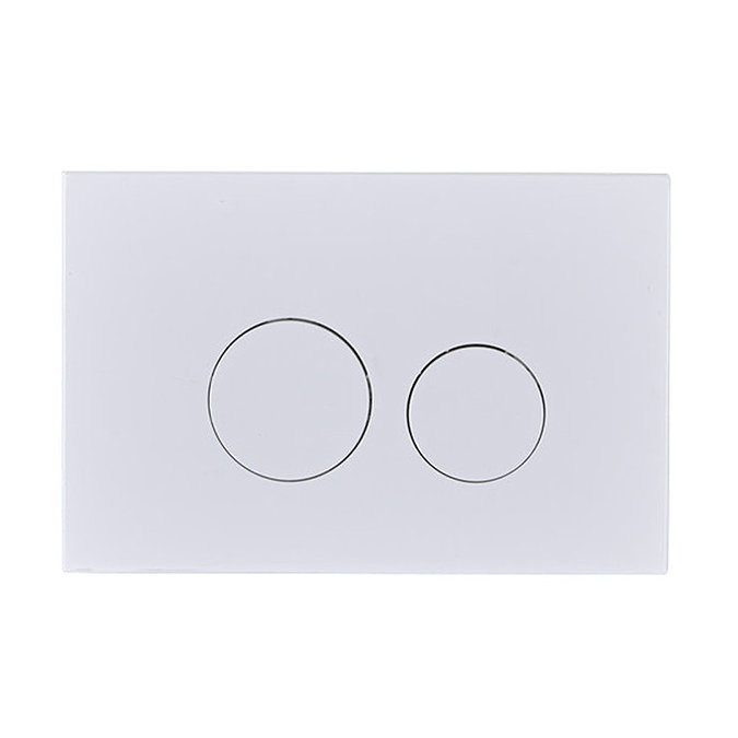 Arezzo Toilet Cistern Frame with White Dual Flush Plate for Wall Hung Pans - Round Buttons