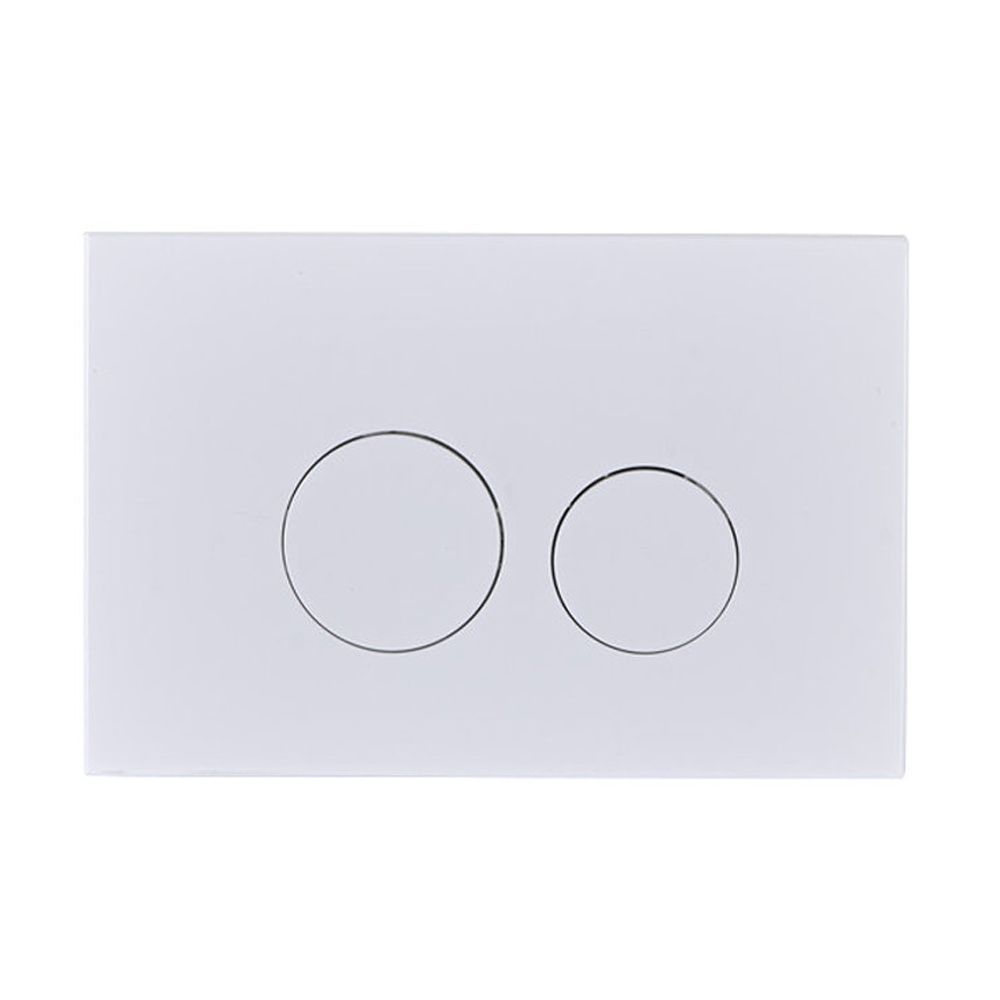 Arezzo Toilet Cistern Frame with Gloss White Dual Flush Plate for Wall