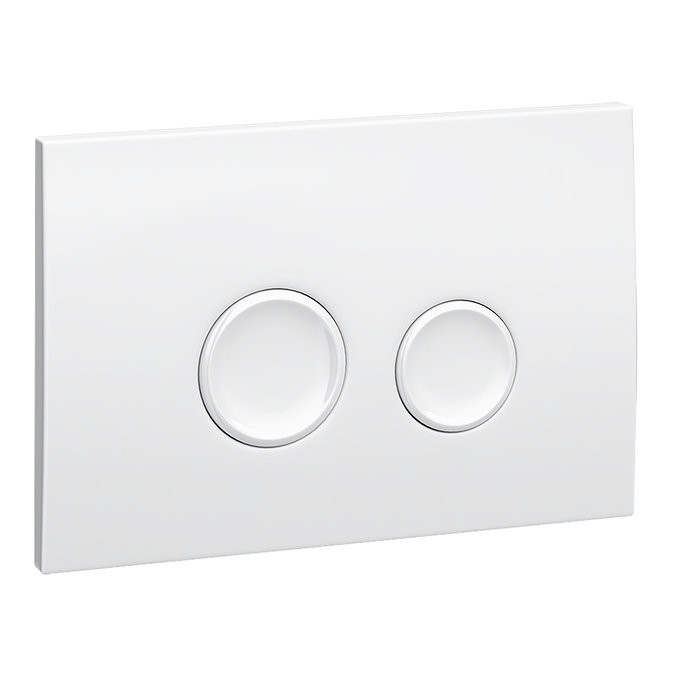 Arezzo Toilet Cistern Frame with White Dual Flush Plate for Wall Hung Pans - Round Buttons