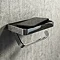 Arezzo Toilet Roll Holder with Shelf - Chrome  Standard Large Image