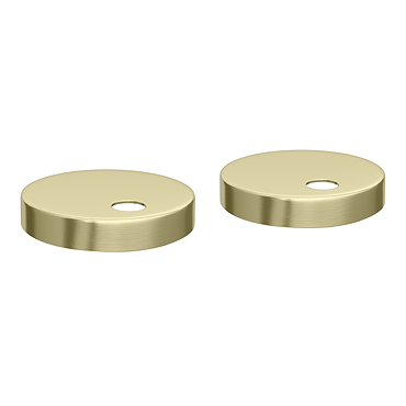 Arezzo Toilet Seat Hinge Cover Caps Brushed Brass - Diameter 46mm