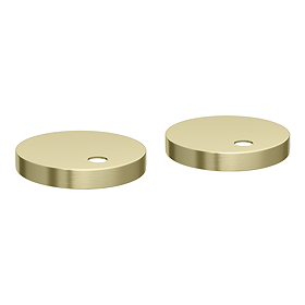 Arezzo Toilet Seat Hinge Cover Caps Brushed Brass - Diameter 56mm