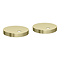 Arezzo Toilet Seat Hinge Cover Caps Brushed Brass - Diameter 56mm