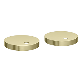 Arezzo Toilet Seat Hinge Cover Caps Brushed Brass - Diameter 60mm