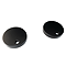 Arezzo Toilet Seat Hinge Cover Caps Matt Black - Diameter 46mm