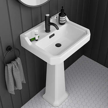 Arezzo Traditional 1 Tap Hole Basin + Pedestal 