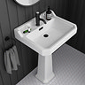 Arezzo Traditional 1 Tap Hole Basin + Pedestal 600mm Wide