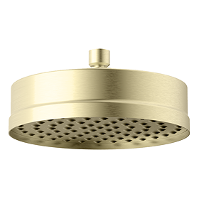 Arezzo Traditional 195mm Shower Head - Brushed Brass