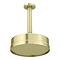 Arezzo Traditional 195mm Shower Head with Ceiling Mounted Arm - Brushed Brass