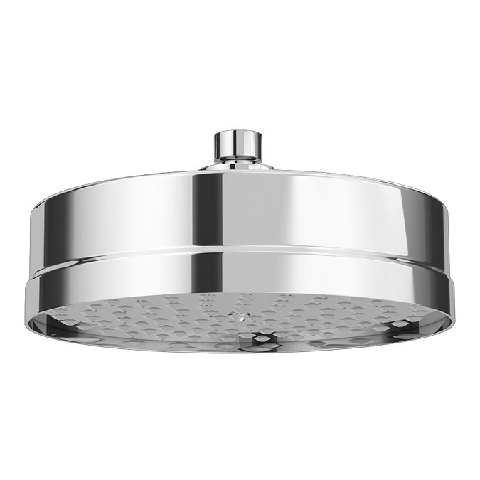 Arezzo Traditional 195mm Shower Head with Ceiling Mounted Arm - Chrome 