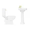 Arezzo Traditional 4-Piece 1TH Bathroom Suite (inc. Brushed Brass Lever)  Feature Large Image