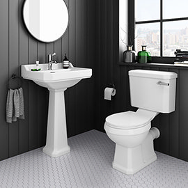 Arezzo Traditional 4-Piece 1TH Bathroom Suite (inc. Chrome Lever) Medium Image