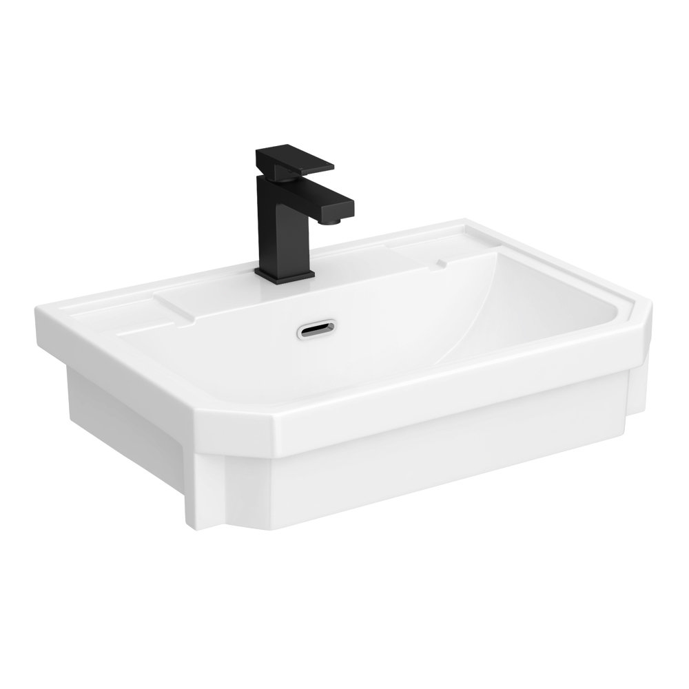 Arezzo Traditional Semi-Recessed Basin 1TH - 574mm Wide | Victorian ...