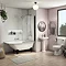 Arezzo Traditional Shower Bath Suite - 1700mm with Matt Black Screen + Leg Set  Large Image